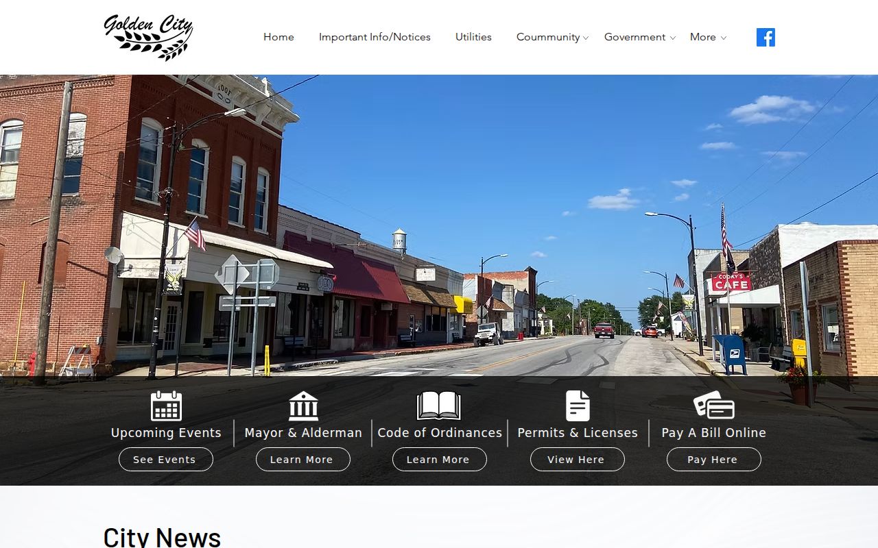 Golden City Missouri official home page